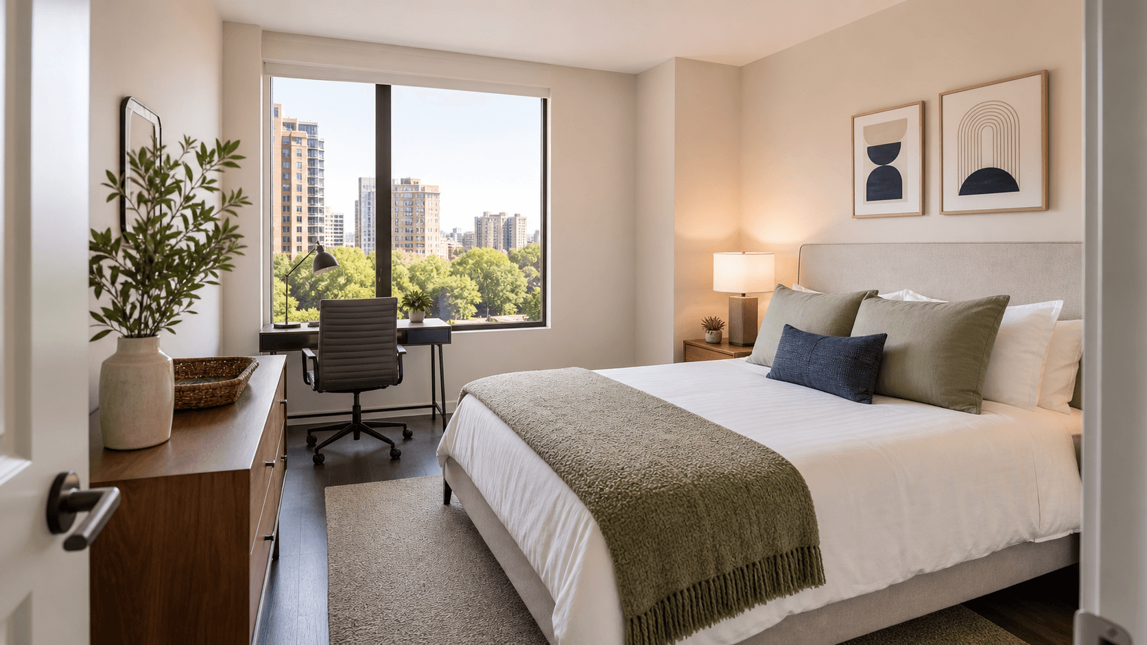 Furnished private bedroom at Buckhead Stay